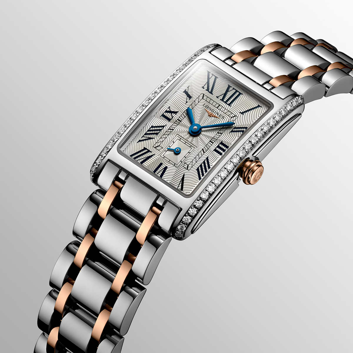 DolceVita 20.8mm x 32mm Steel & Rose Gold Diamond Set Watch