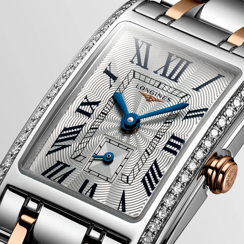 DolceVita 20.8mm x 32mm Steel & Rose Gold Diamond Set Watch