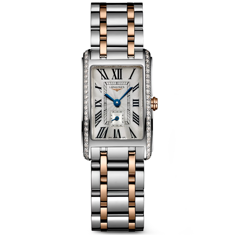 DolceVita 20.8mm x 32mm Steel & Rose Gold Diamond Set Watch