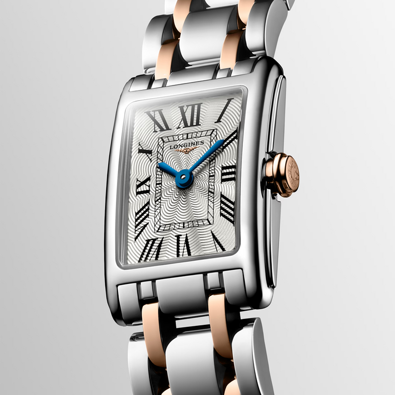 DolceVita 17.70mm x 27mm Silver Dial Two-Tone Bracelet Ladies Watch