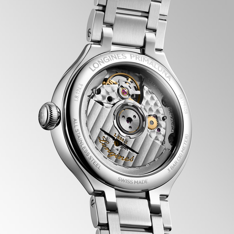 PrimaLuna 34mm Blue Mother of Pearl Diamond Set Automatic Watch
