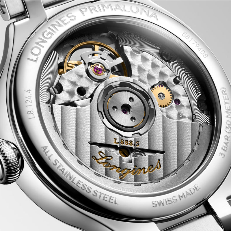 PrimaLuna 34mm Steel Automatic Bracelet  Watch