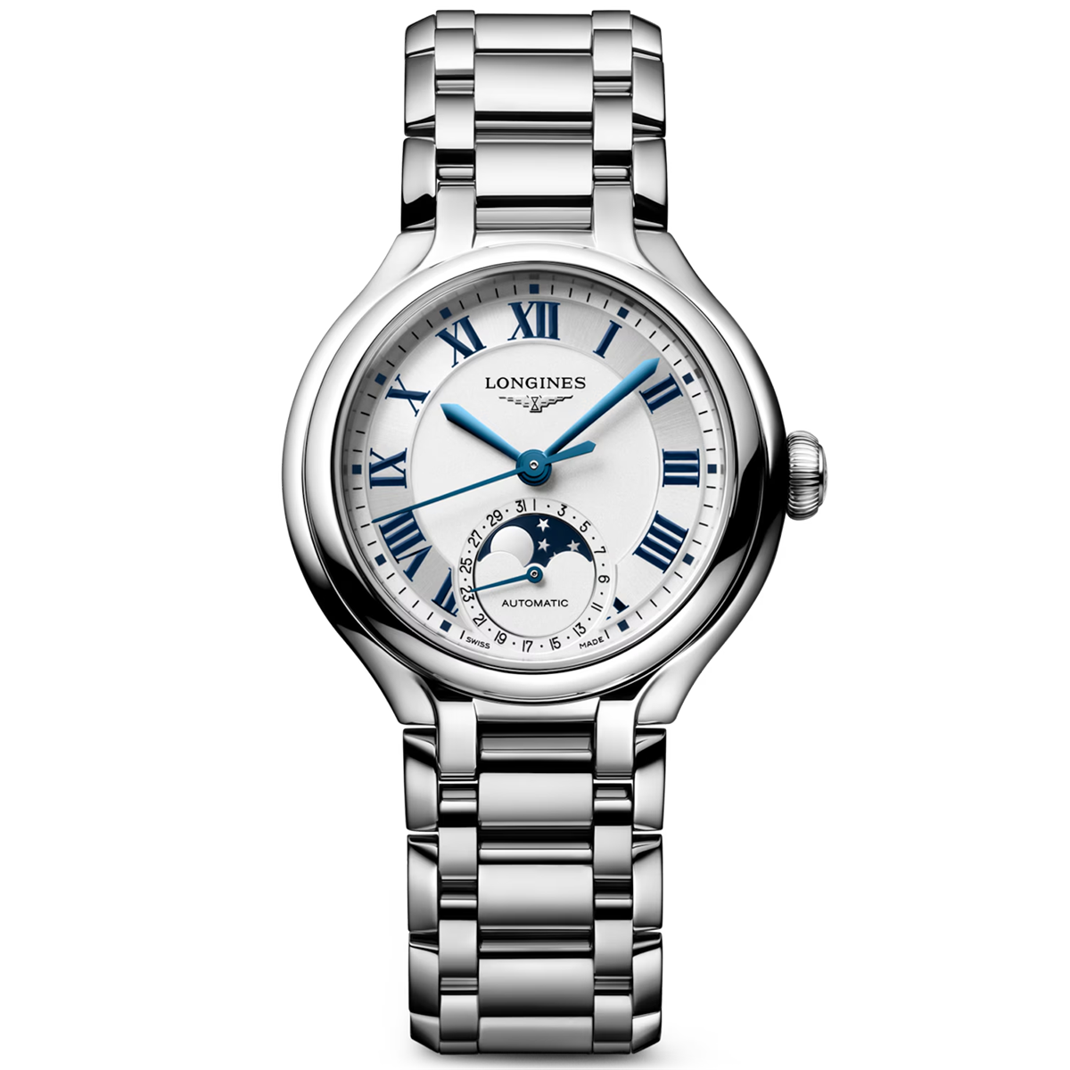 PrimaLuna Moonphase 34mm Steel Bracelet Ladies Automatic Watch