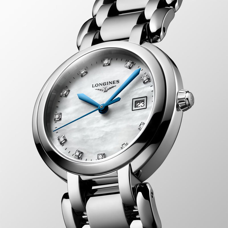 Longines PrimaLuna Moonphase 34mm Steel Automatic Bracelet Watch - Berry's Jewellers