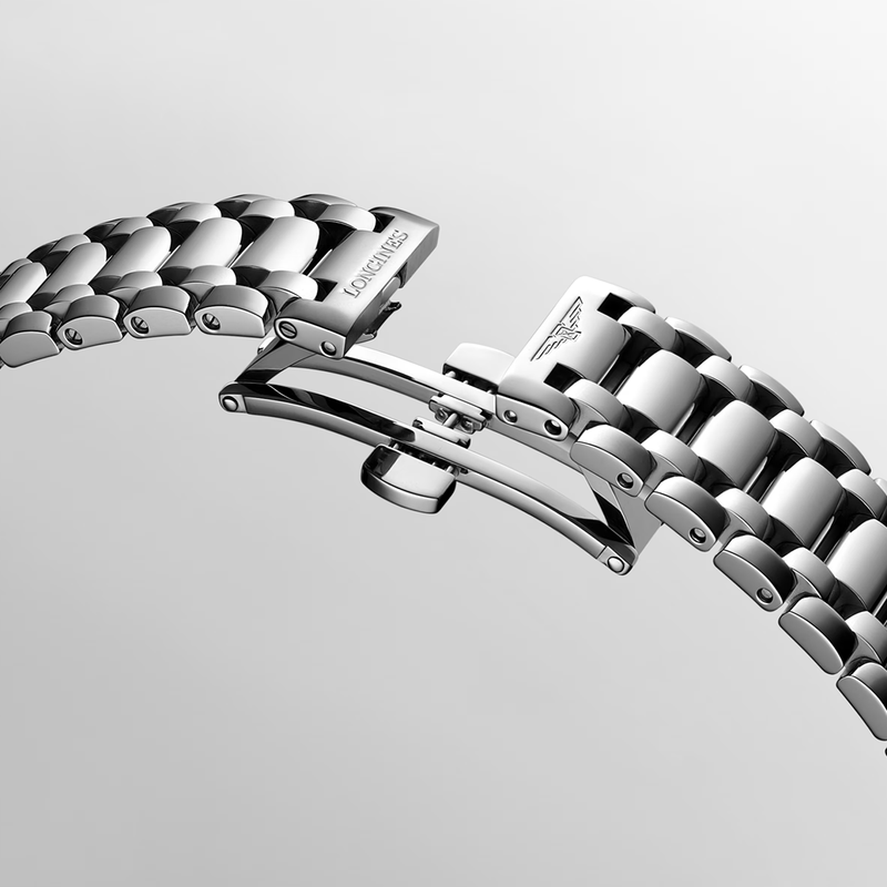 PrimaLuna 30mm Silver Dial Steel Bracelet Ladies Watch