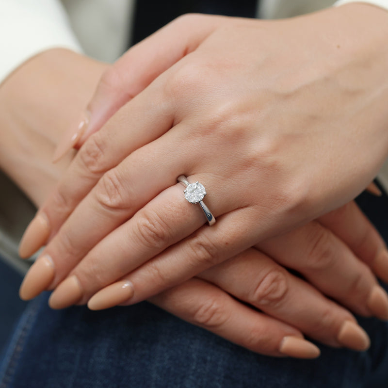Berry's Platinum Princess Cut And Marquise Cut Diamond Oval Shape Cluster Ring - Berry's Jewellers