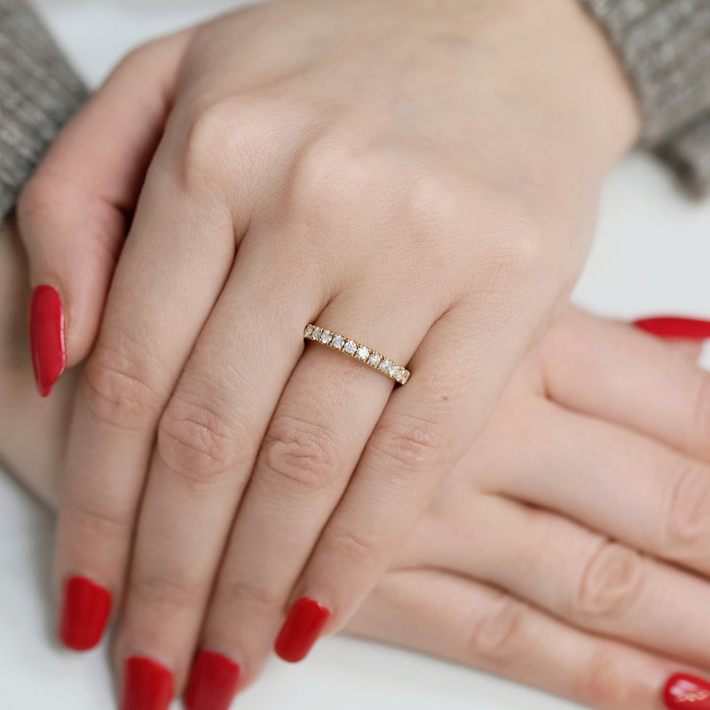 Berry's 18ct Yellow Gold Round Brilliant Cut Diamond Half Eternity Ring - Berry's Jewellers