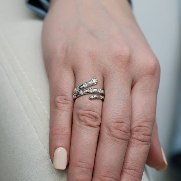 Berry's Platinum Two Row Diamond Set Ring - Berry's Jewellers