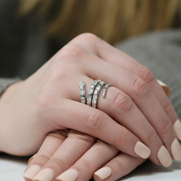 Berry's Platinum Three Row Diamond Set Ring - Berry's Jewellers