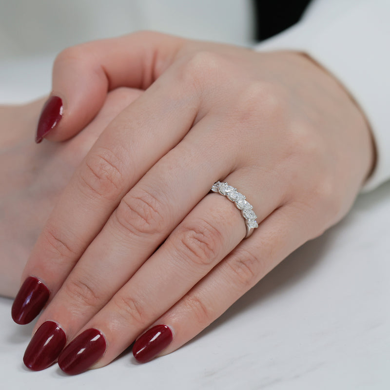 Berry's Platinum Marquise Cut Diamond Seven Stone Half Eternity Ring - Berry's Jewellers