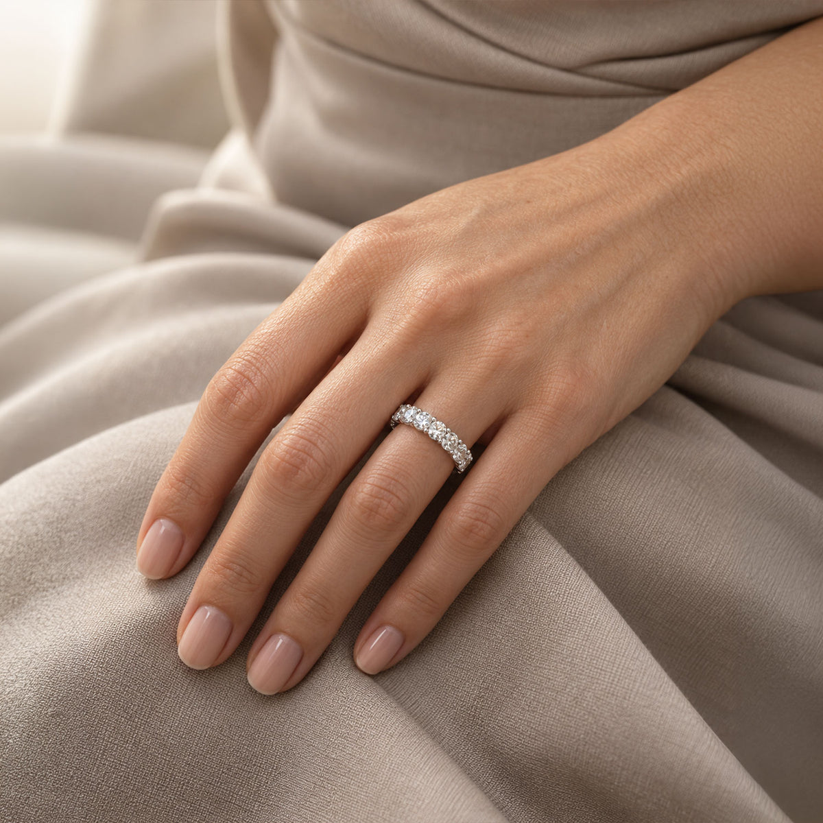 Berry's Platinum Round Brilliant Cut Diamond Full Eternity Ring - Berry's Jewellers