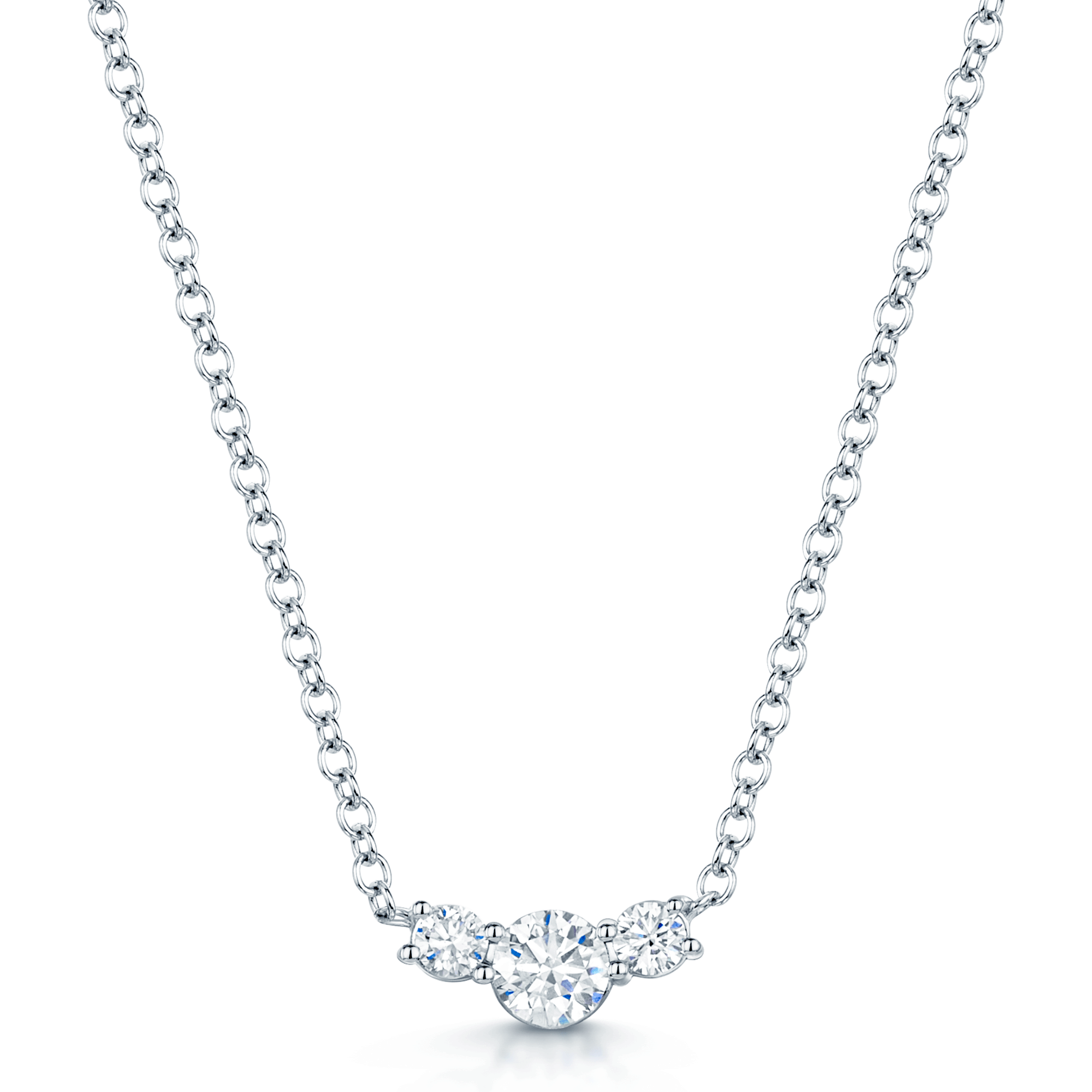 Tivon 18ct White Gold Diamond and Tanzanite Necklace PW-0316-TZ| Francis &  Gaye Jewellers