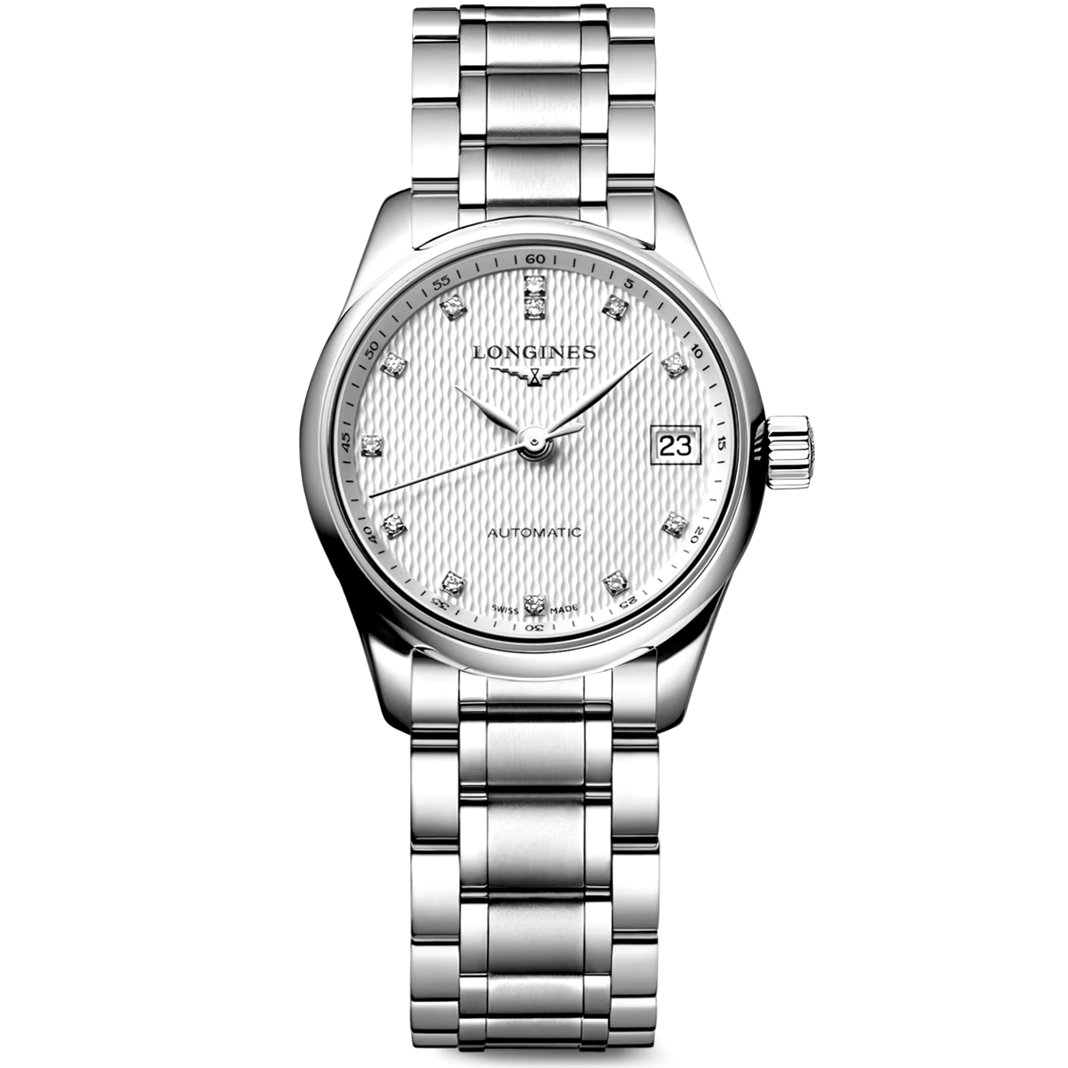 Master Collection 25.5mm Silver Diamond Dial Bracelet Watch
