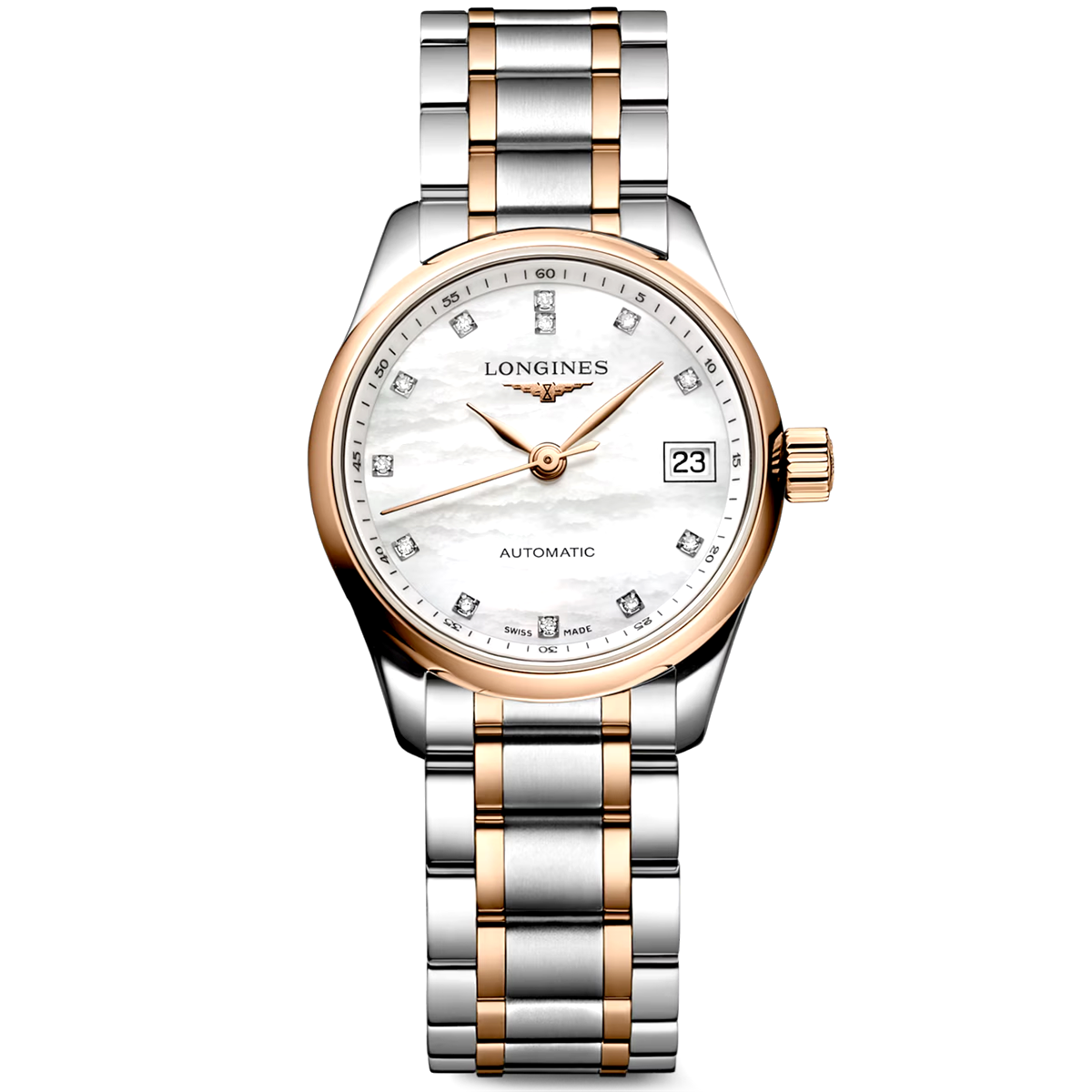 Master Collection 25.5mm Two-Tone Diamond Dial Bracelet Watch