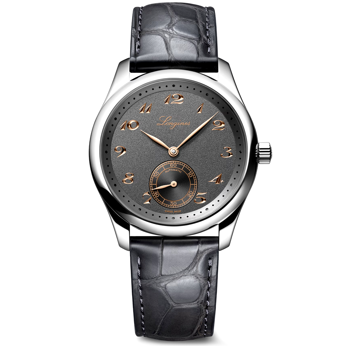 Master Collection 38.5mm Anthracite/Rose Dial Strap Watch