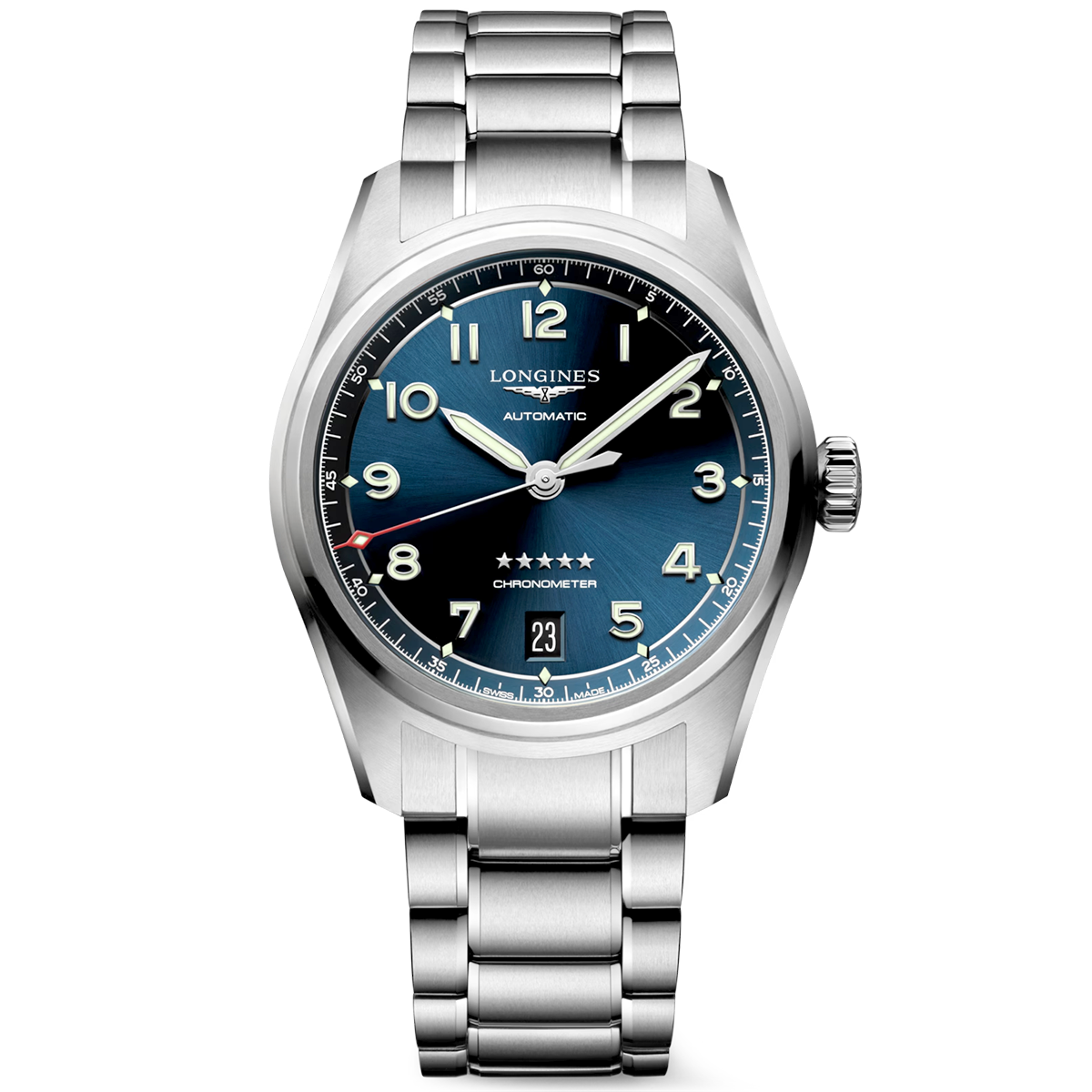 Spirit 37mm Blue Sunray Dial Automatic Bracelet Watch