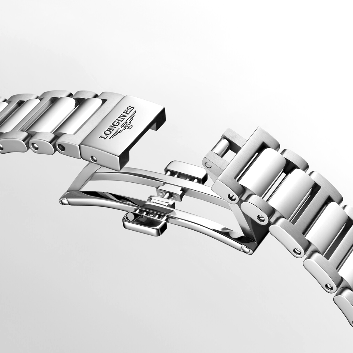 Conquest 34mm White Diamond Dial & Bezel Ladies Bracelet Watch