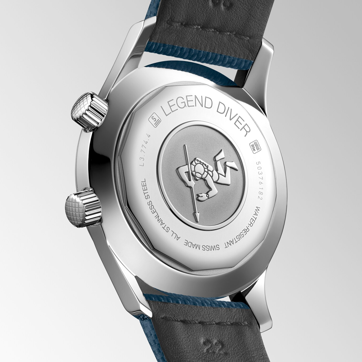 Legend Diver 42mm Blue Gradient Dial Men's Leather Strap Watch