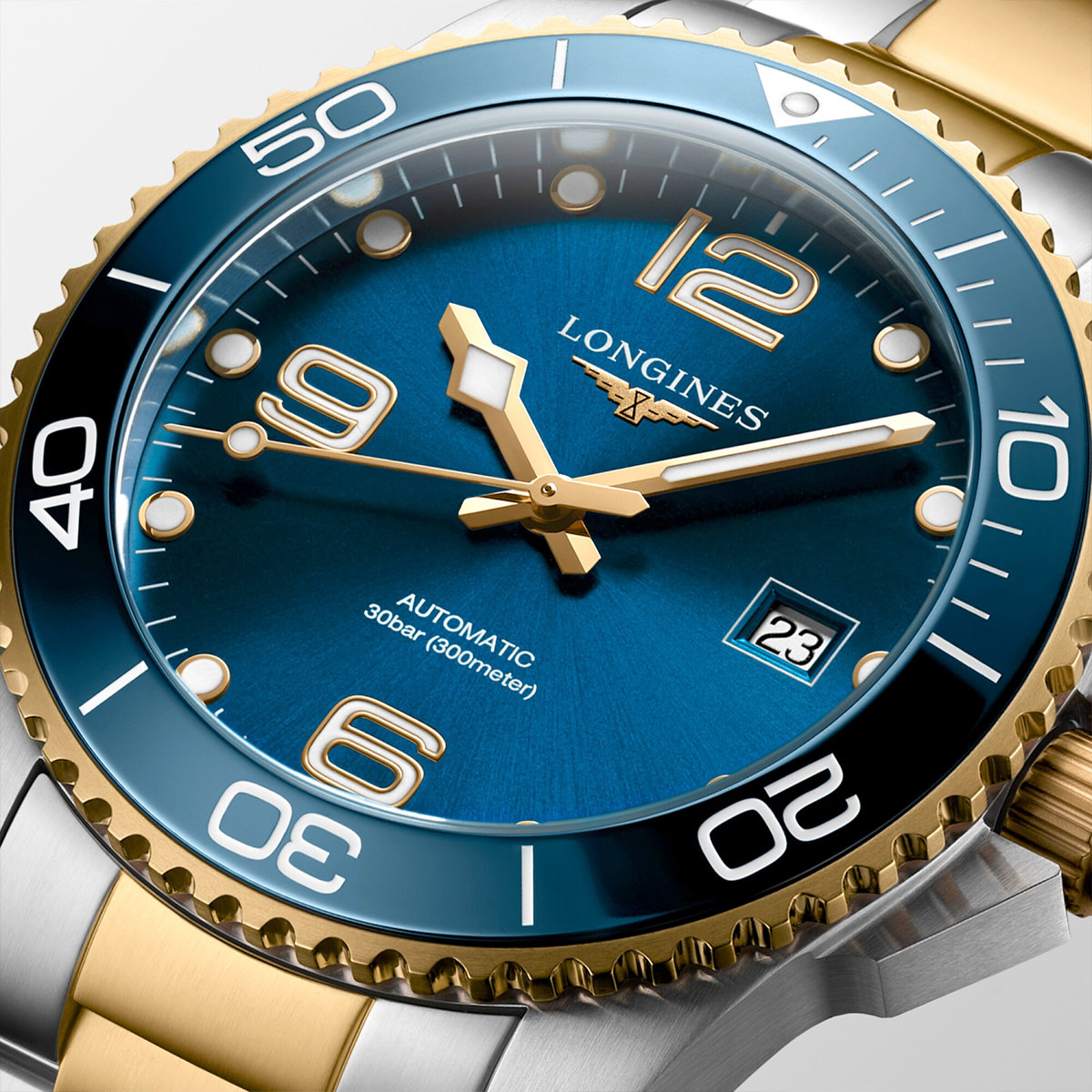 HydroConquest 41mm Two-Tone Blue Dial Automatic Bracelet Watch