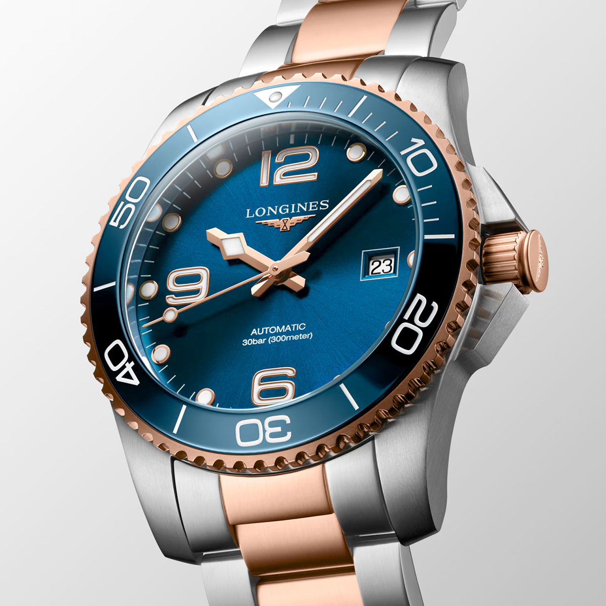 HydroConquest 41mm Two-Tone Blue Dial Men's Bracelet Watch