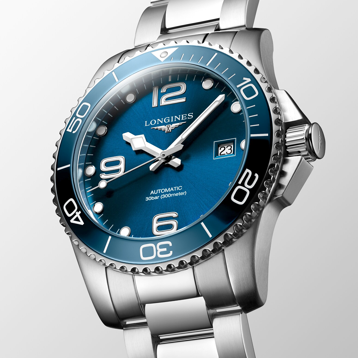 HydroConquest Steel 41mm Automatic Bracelet Watch