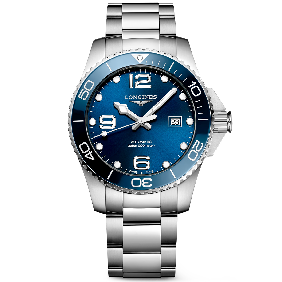 HydroConquest 43mm Blue Dial Men's Automatic Bracelet Watch