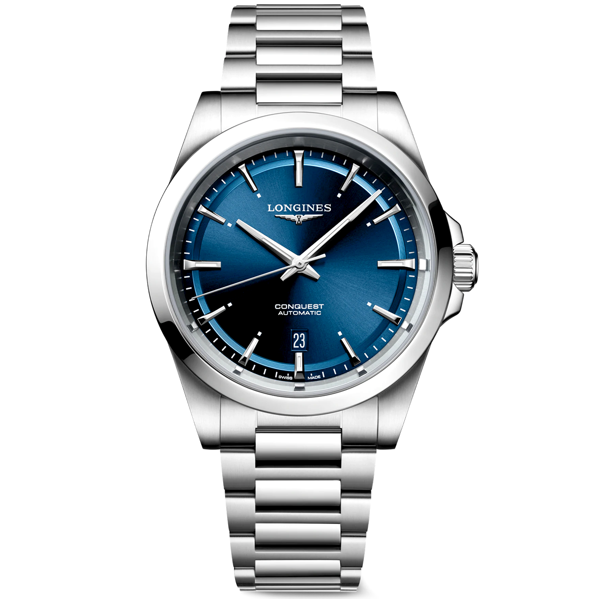 Conquest 41mm Blue Dial Automatic Bracelet Watch