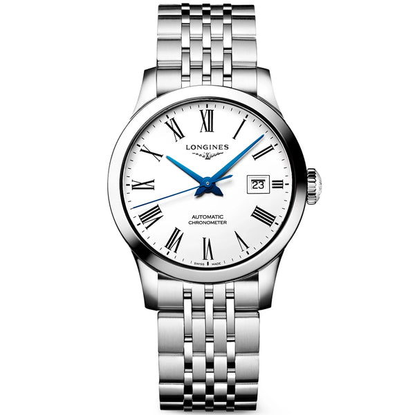 Record 30mm White Dial Ladies Automatic Bracelet Watch