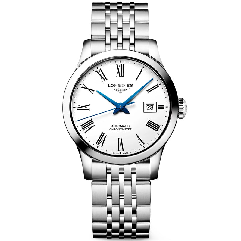 Record 30mm White Dial Ladies Automatic Bracelet Watch