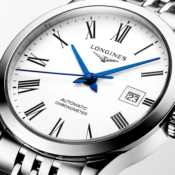 Record 30mm White Dial Ladies Automatic Bracelet Watch