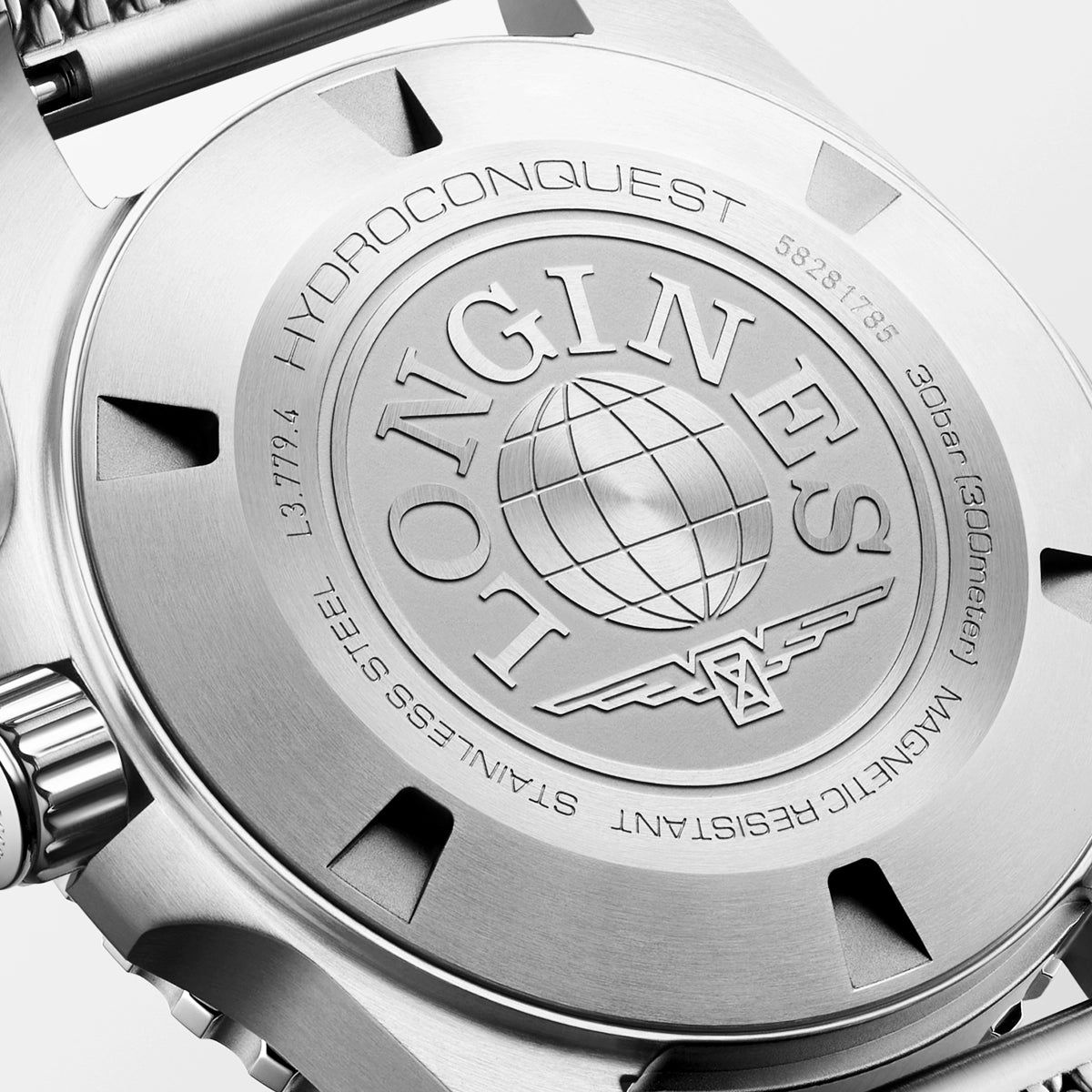 Longines HydroConquest 39mm Grey Ceramic Bezel Milanese Bracelet Watch - Berry's Jewellers