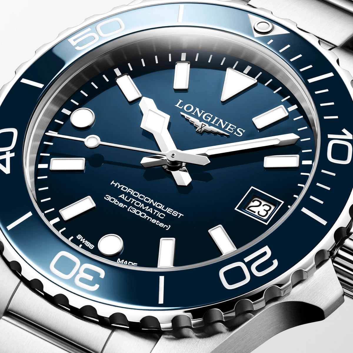 Longines HydroConquest 39mm Blue Dial & Ceramic Bezel Automatic Watch - Berry's Jewellers