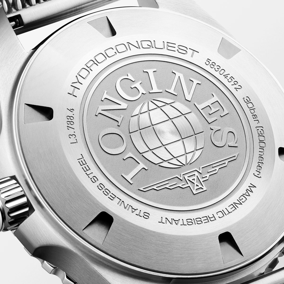 Longines HydroConquest 42mm Grey Ceramic Bezel Milanese Bracelet Watch - Berry's Jewellers