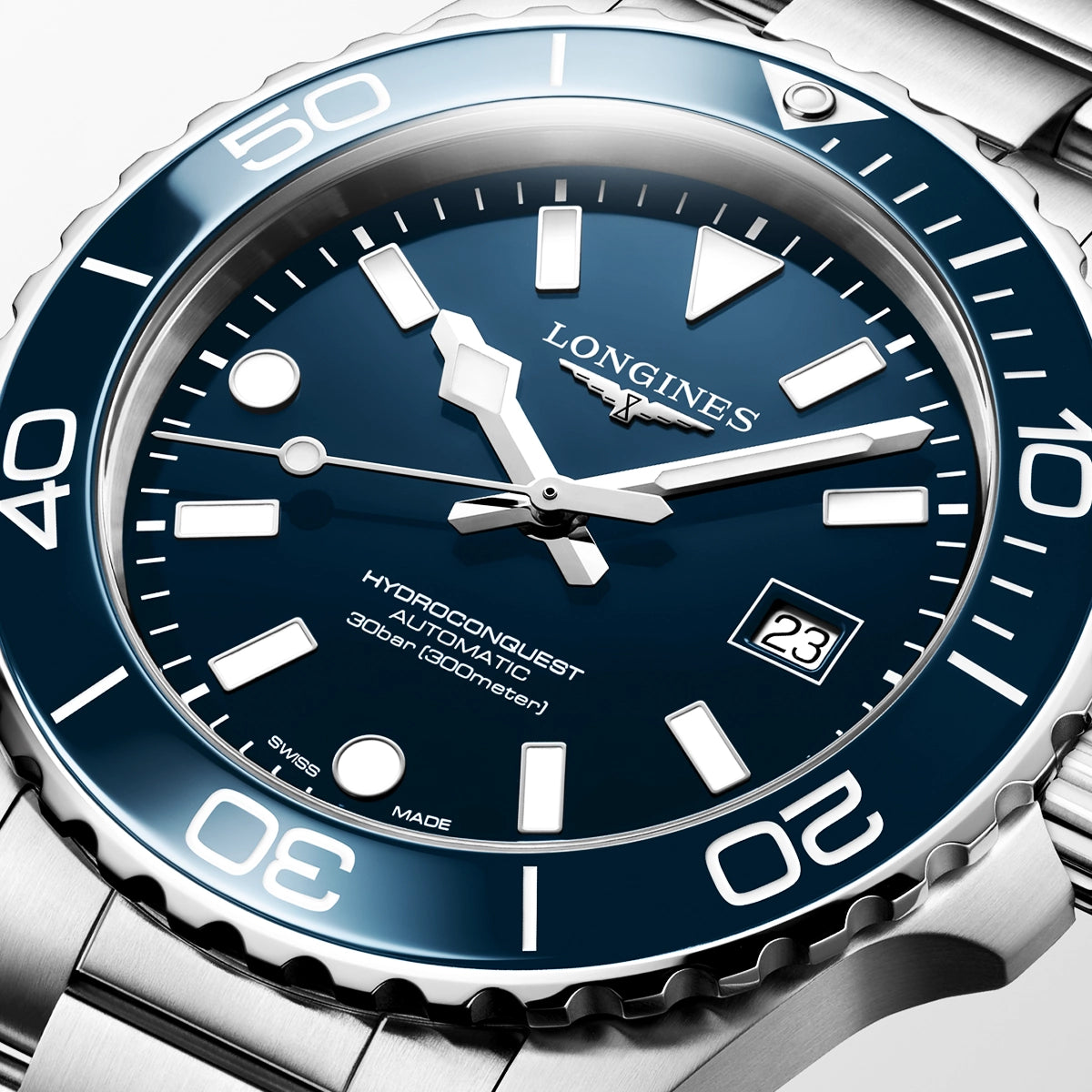 Longines HydroConquest 42mm Blue Dial & Ceramic Bezel Automatic Watch - Berry's Jewellers