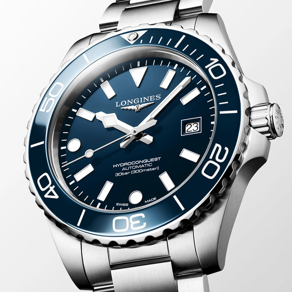 Longines HydroConquest 42mm Blue Dial & Ceramic Bezel Automatic Watch - Berry's Jewellers