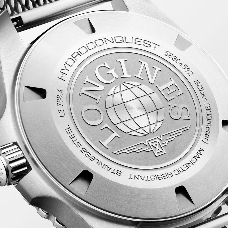 Longines HydroConquest 42mm Ice Blue Dial Milanese Bracelet Watch - Berry's Jewellers