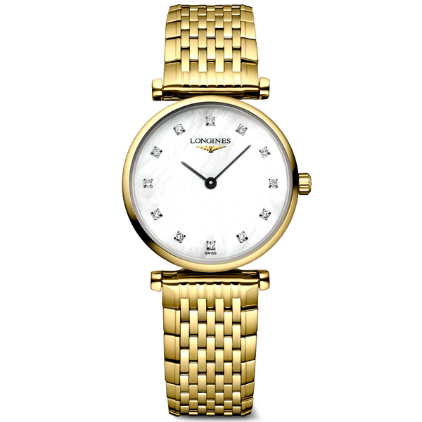 Longines La Grande Classique 24mm Yellow Gold Diamond Dial Ladies Watch - Berry's Jewellers