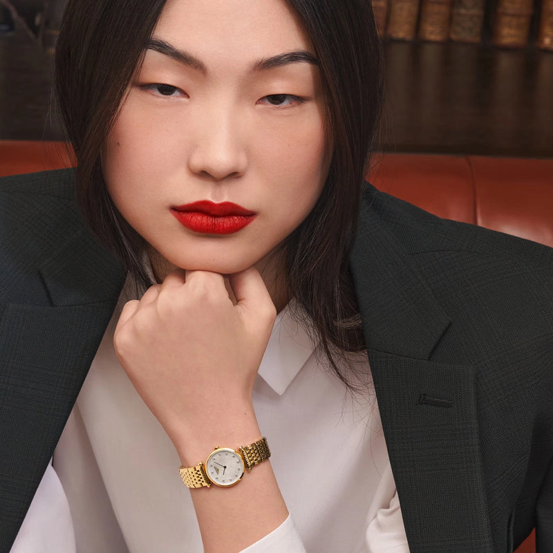 Longines La Grande Classique 24mm Yellow Gold Diamond Dial Ladies Watch - Berry's Jewellers