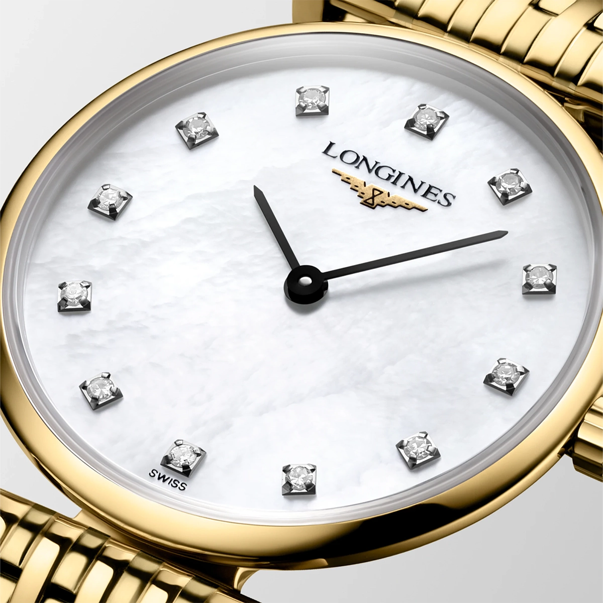 Longines La Grande Classique 24mm Yellow Gold Diamond Dial Ladies Watch - Berry's Jewellers