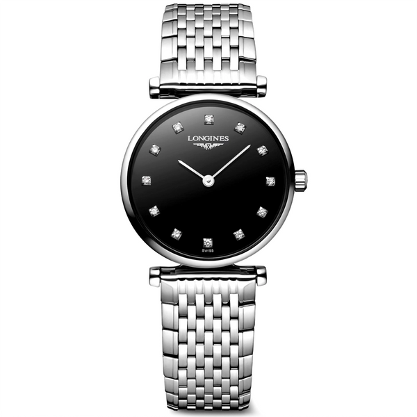 Longines La Grande Classique 24mm Black Diamond Dial Ladies Watch - Berry's Jewellers