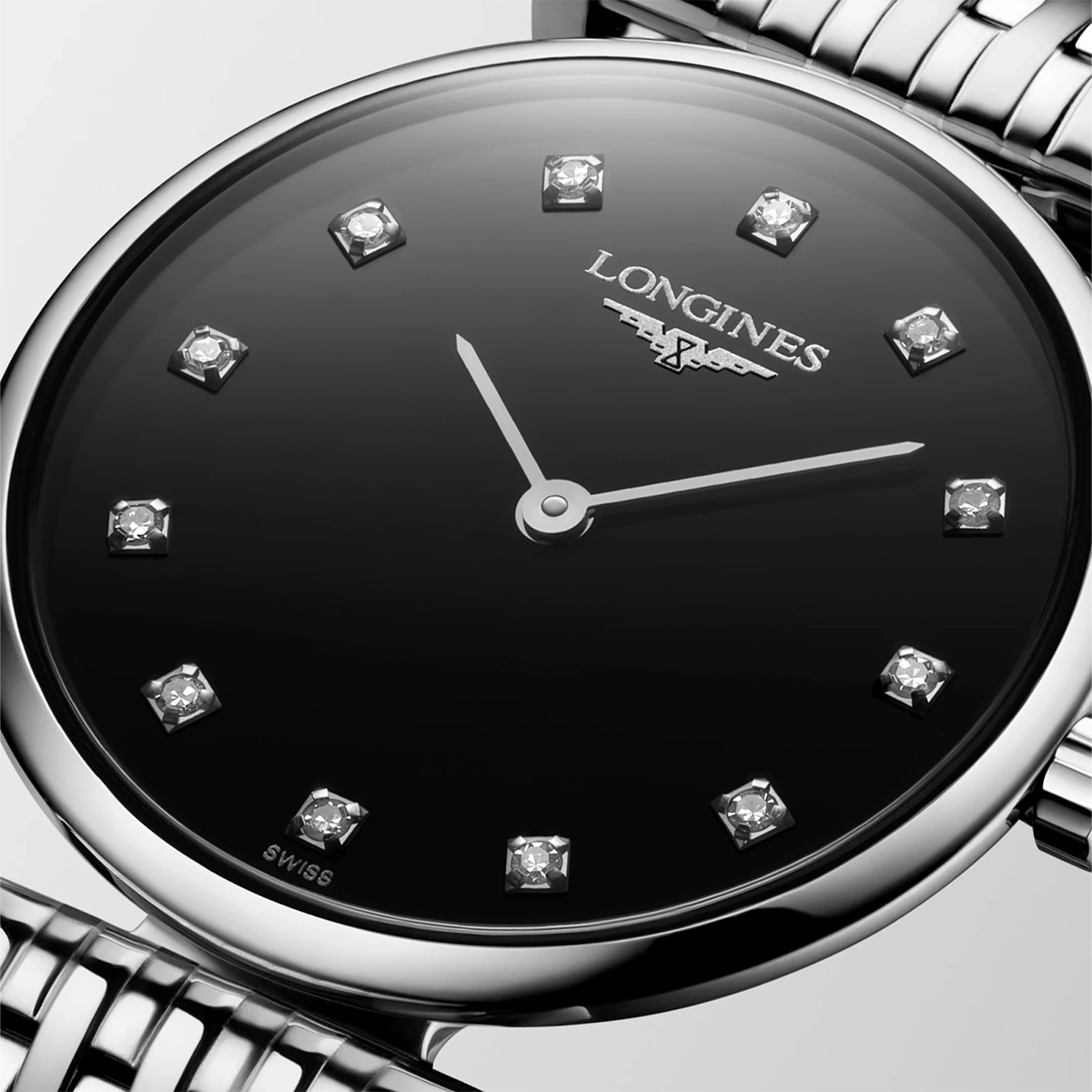 Longines La Grande Classique 24mm Black Diamond Dial Ladies Watch - Berry's Jewellers