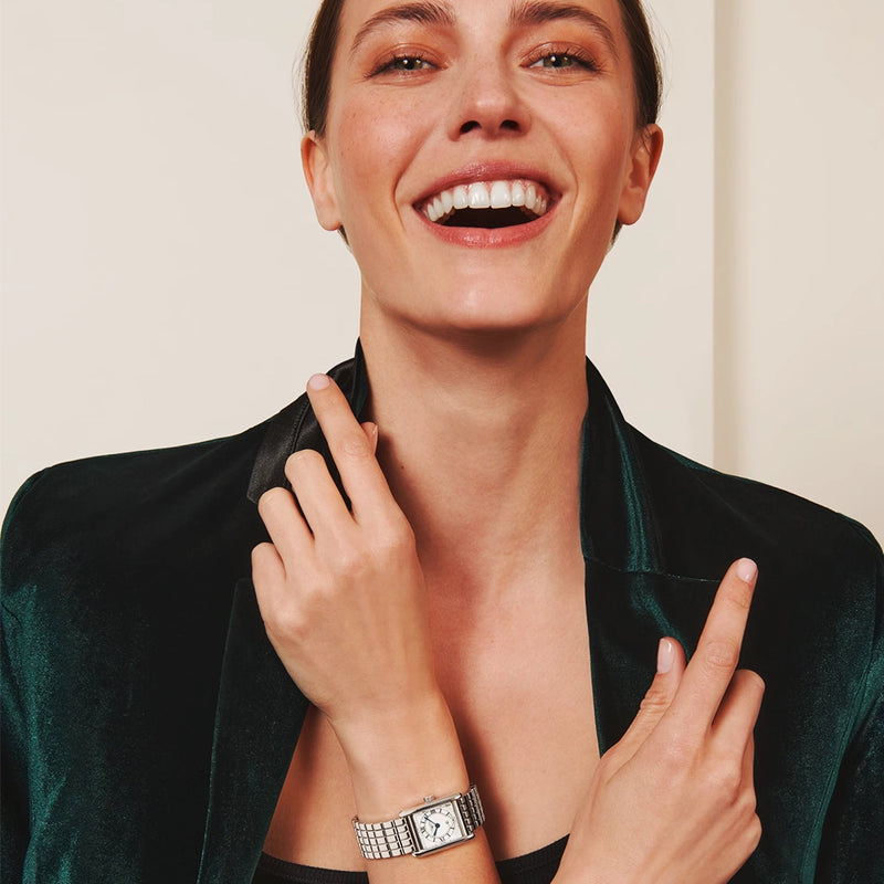 Longines Mini Dolcevita 21.5mmx x 29mm Steel Ivory Dial Bracelet Watch - Berry's Jewellers