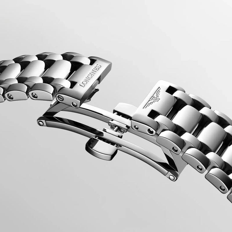 Longines Primaluna 30mm Ice Blue Diamond Dial Ladies Bracelet Watch - Berry's Jewellers