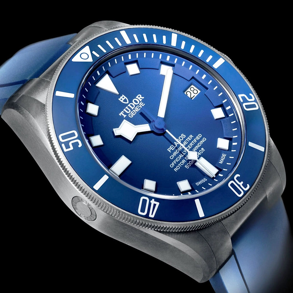 TUDOR Pelagos 42mm Blue Dial & Ceramic Bezel Men's Titanium Automatic Watch - Berry's Jewellers