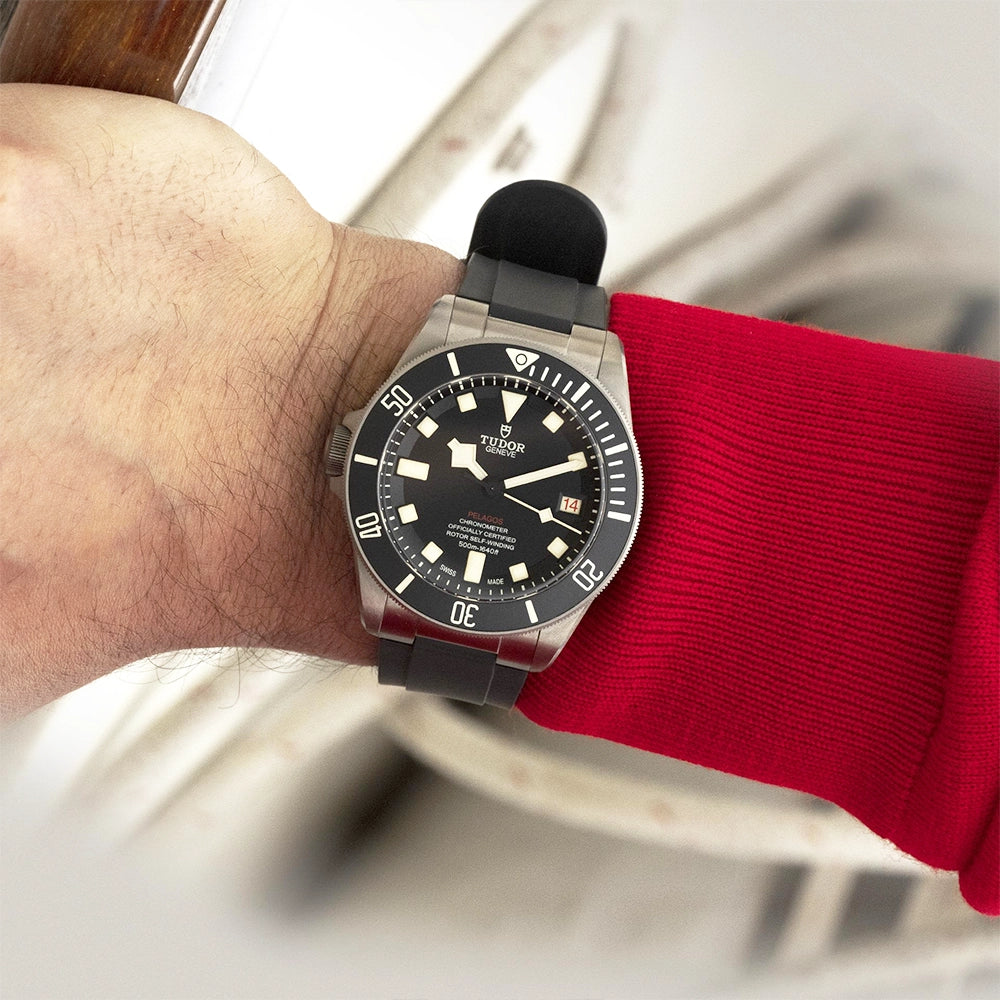 TUDOR Pelagos LHD 42mm Black Dial & Ceramic Bezel Men's Titanium Automatic Watch - Berry's Jewellers
