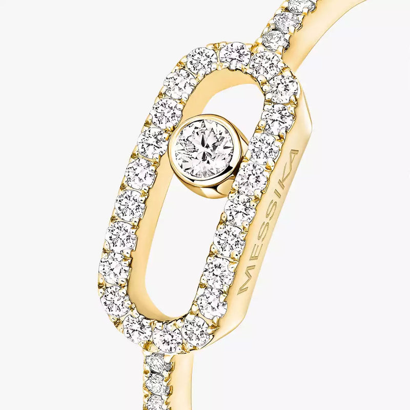 Move Uno 18ct Yellow Gold Pave Diamond Set Ring