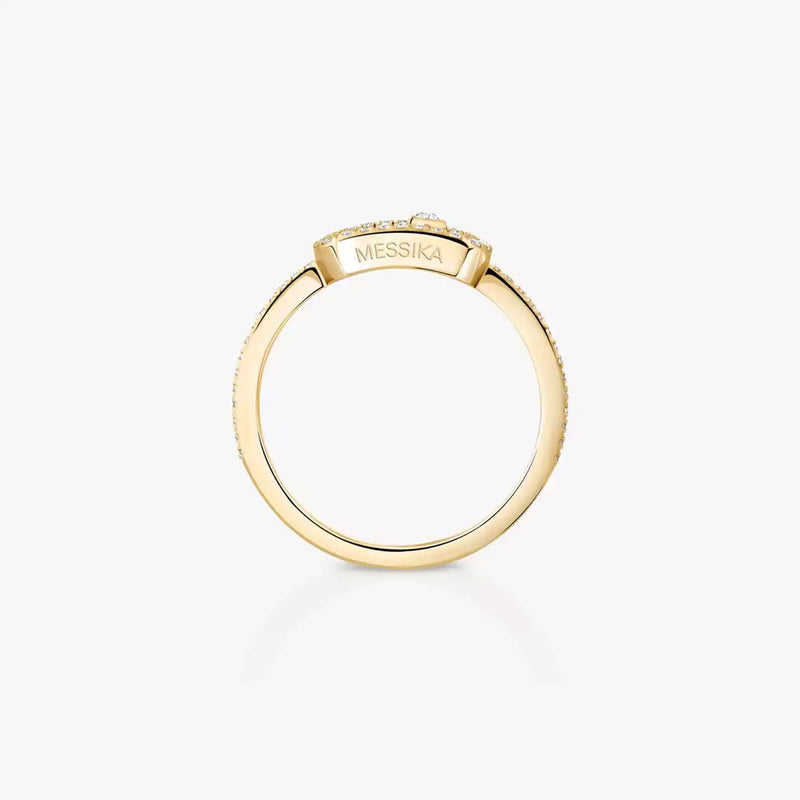 Move Uno 18ct Yellow Gold Pave Diamond Set Ring
