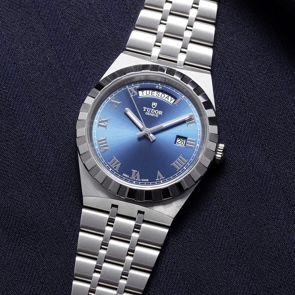 Day 41mm Blue Roman Dial Men's Automatic Watch - Berry's Jewellers