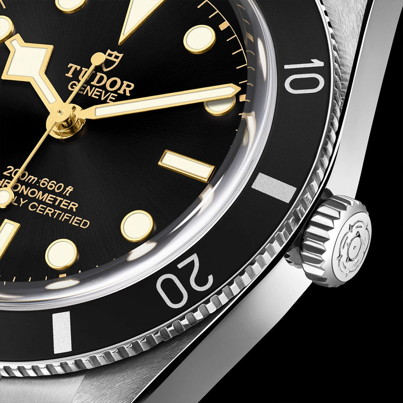 TUDOR Black Bay 54 37mm Black Dial & Bezel Automatic Rubber Strap Watch - Berry's Jewellers