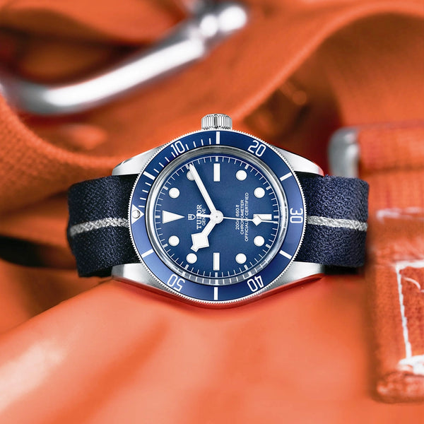 TUDOR Black Bay 58 39mm Navy Blue Dial & Bezel Automatic Fabric Strap Watch - Berry's Jewellers